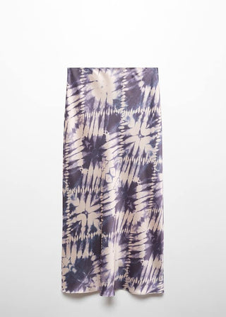 Enagua Satinada Estampado Tie-Dye, Morado