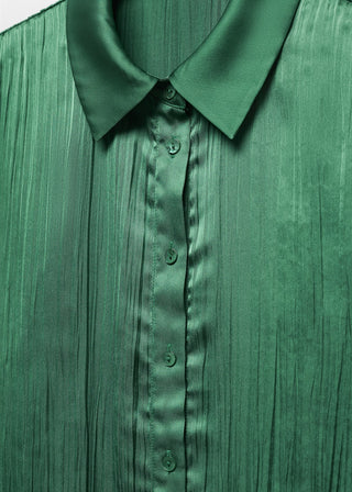 Camisa Manga Larga Efecto Plisado