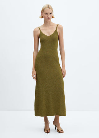 Vestido de Tirantes con Tejido de Punto
