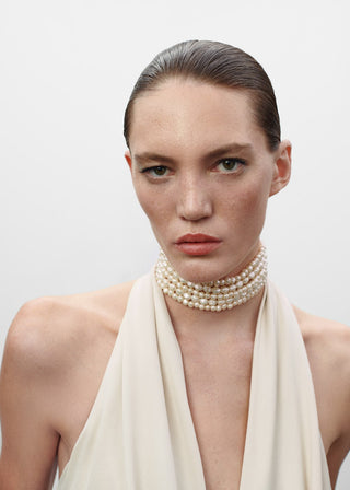 Blusa Drapeada con Tejido Satín