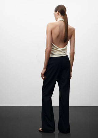 Blusa Drapeada con Tejido Satín