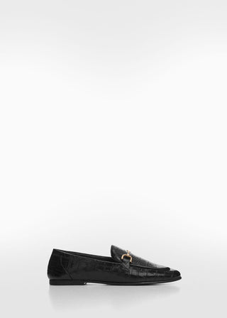 Mocasín de Piel con Estampado Animal Print