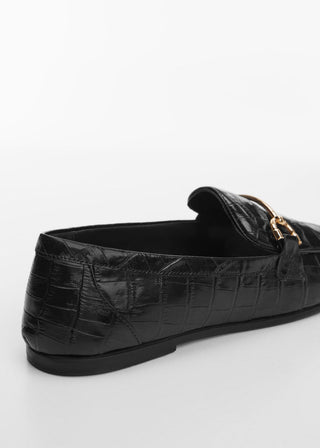 Mocasín de Piel con Estampado Animal Print