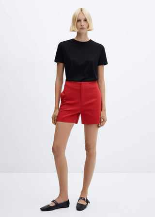 Short Recto Talle Alto con Bolsillos