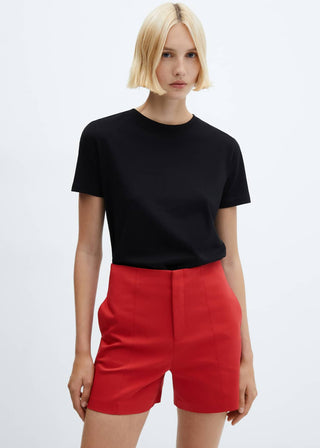 Short Recto Talle Alto con Bolsillos
