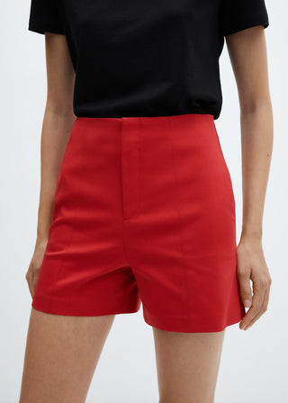 Short Recto Talle Alto con Bolsillos