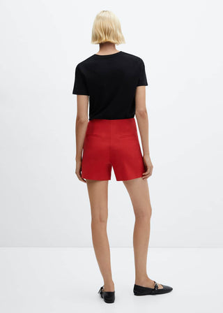 Short Recto Talle Alto con Bolsillos