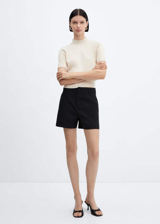 Short Recto Talle Alto con Bolsillos