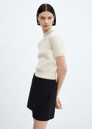 Short Recto Talle Alto con Bolsillos