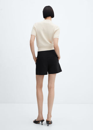 Short Recto Talle Alto con Bolsillos