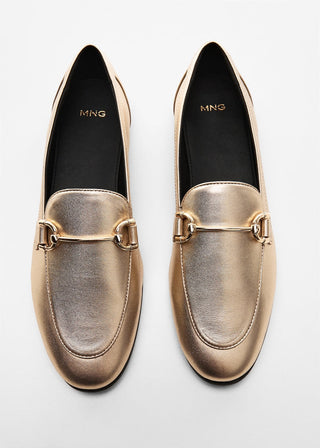 Mocasín de Piel con Detalle Metálico