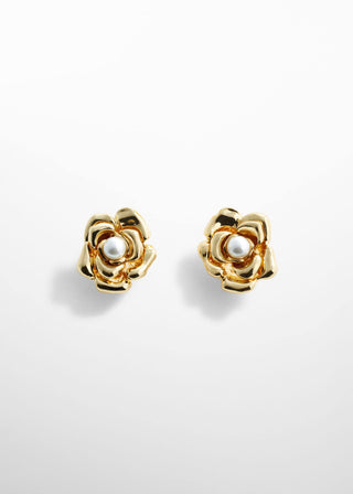 Aretes Flor Adorno Perla