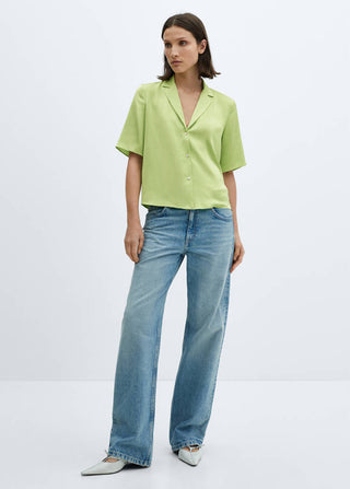 Camisa Manga Corta de Satén