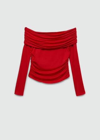 Camiseta Manga Corta con Hombros Descubiertos