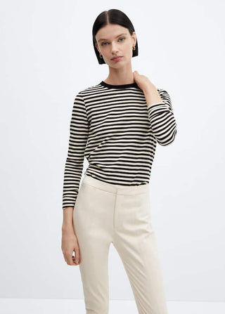 Pantalón Skinny Crop, Blanco Roto