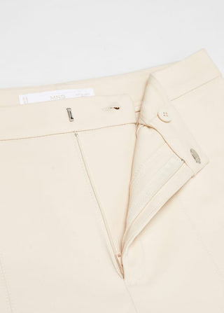 Pantalón Skinny Crop, Blanco Roto