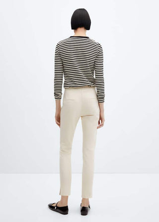 Pantalón Skinny Crop, Blanco Roto