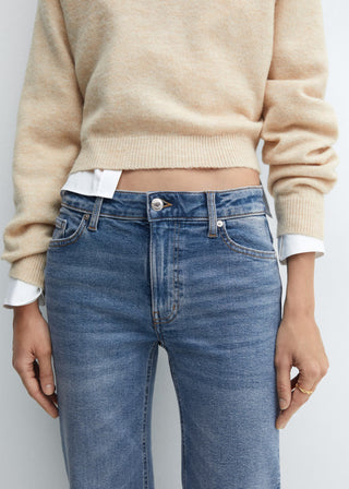 Jeans Crop Corte Flare