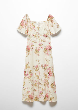 Short Sleeve Floral Print Dress