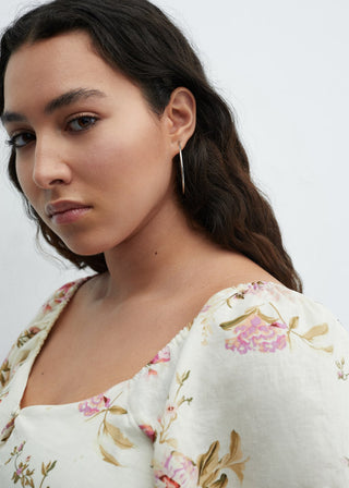 Short Sleeve Floral Print Dress
