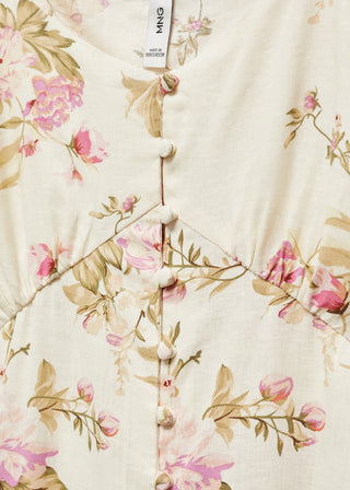 Short Sleeve Floral Print Dress