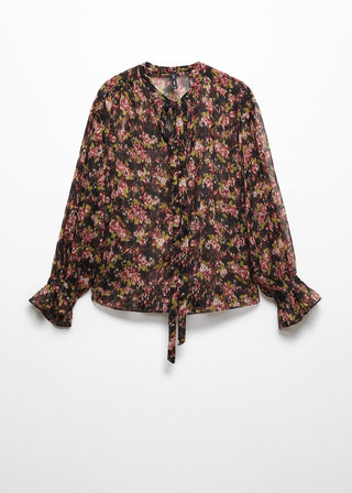 Blusa Semitransparente Estampado Floral