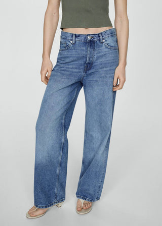 Jeans Wideleg Talle Medio