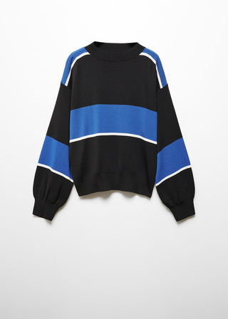 Sudadera Cuello Redondo Estampado Rayas