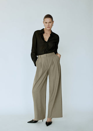 Pantalón Wide Leg con Pinzas