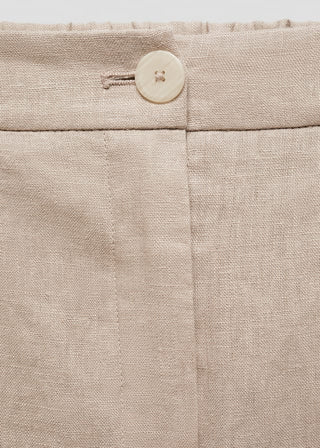 Pantalón de Pinzan Crop con Lino