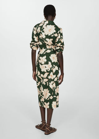 Long Sleeve Floral Print Dress