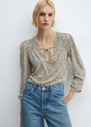 Blusa Manga Larga con Estampado