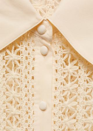 Camisa Manga Larga de Crochet