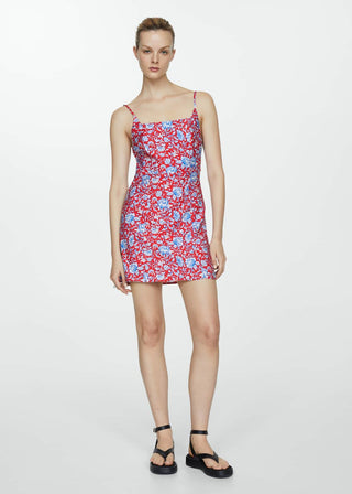Vestido Cuello Cuadrado con Espalda Abierta