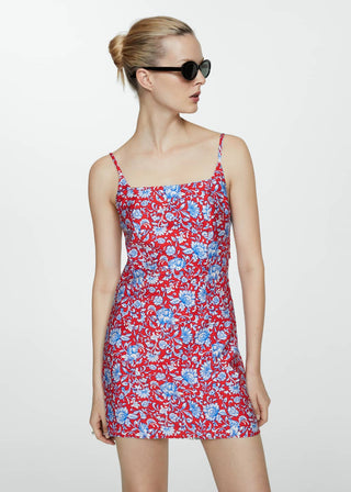 Vestido Cuello Cuadrado con Espalda Abierta