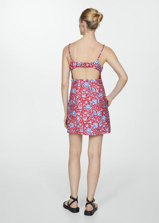 Vestido Cuello Cuadrado con Espalda Abierta