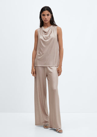 Pantalón Wide Leg con Cintura Elástica