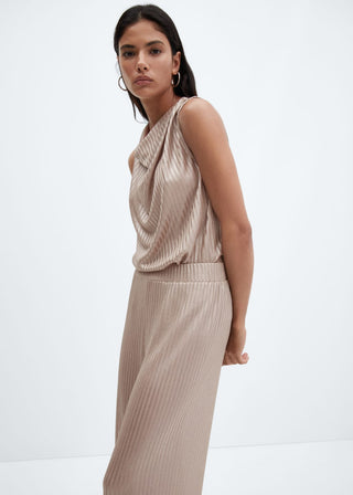Pantalón Wide Leg con Cintura Elástica