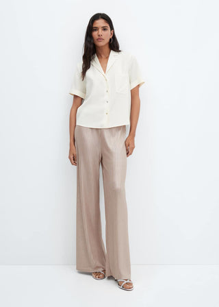 Pantalón Wide Leg con Cintura Elástica