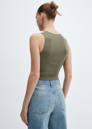 Camiseta Ajustada con Tirantes Anchos