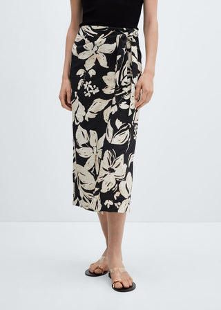 Enagua Estilo Pareo con Estampado Floral