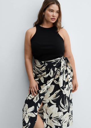 Enagua Estilo Pareo con Estampado Floral