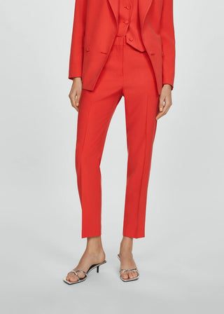 Pantalon Talle Medio con Cintura Elástica