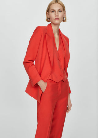 Pantalon Talle Medio con Cintura Elástica