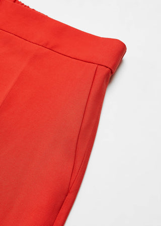 Pantalon Talle Medio con Cintura Elástica