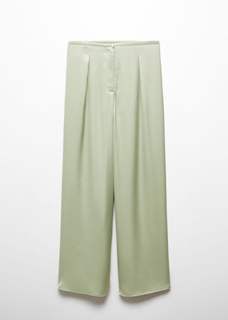 Pantalón Talle Alto Satinado, Verde