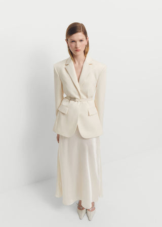 Blazer Estructurada con Cinturón Desmontable