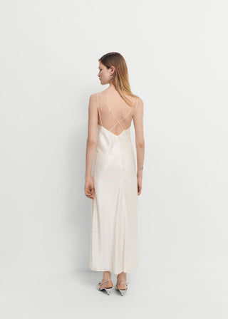 Vestido Lencero con Espalda Cruzada