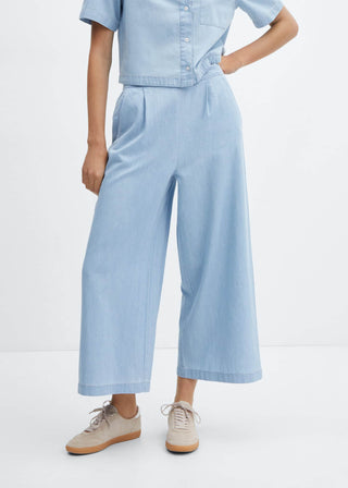 Pantalón Culotte con Pinzas