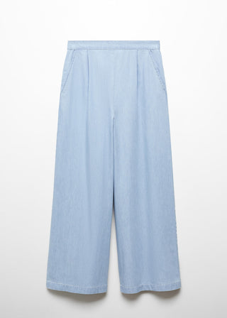 Pantalón Culotte Talle Alto con Bolsillos